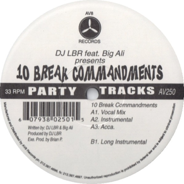 DJ LBR Feat. Big Ali - 10 Break Commandments | AV8 Records (AV250)