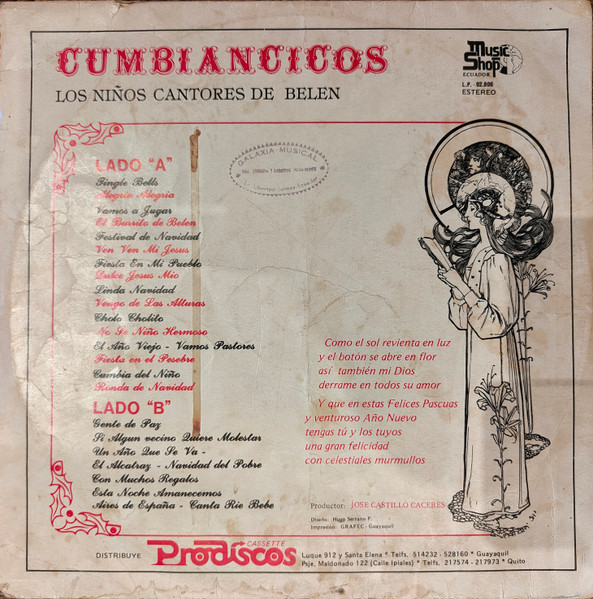 Los Niños Cantores de Belén - Cumbiancicos | Music Shop Ecuador (L.P. 02-806) - 2