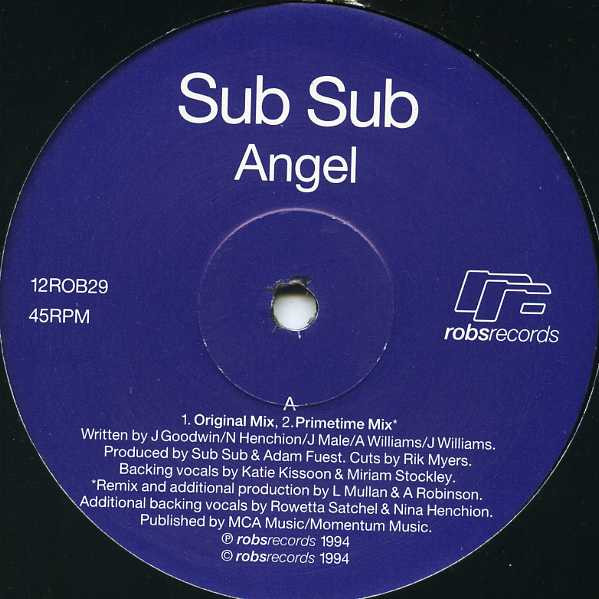 Sub Sub - Angel | Robs Records (12ROB29) - 2