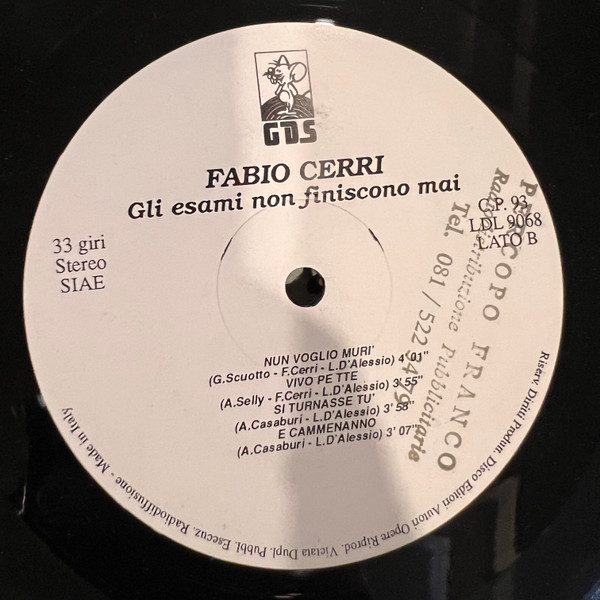 Fabio Cerri - Gli Esami Non Finiscono Mai | GDS (LDL 9068) - 4