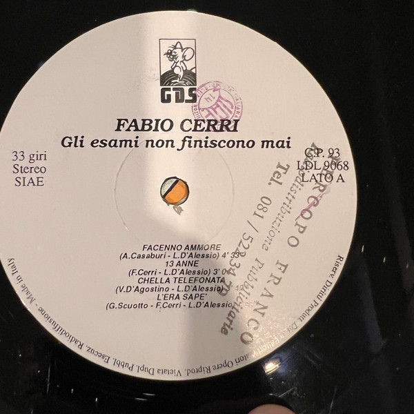 Fabio Cerri - Gli Esami Non Finiscono Mai | GDS (LDL 9068) - 3
