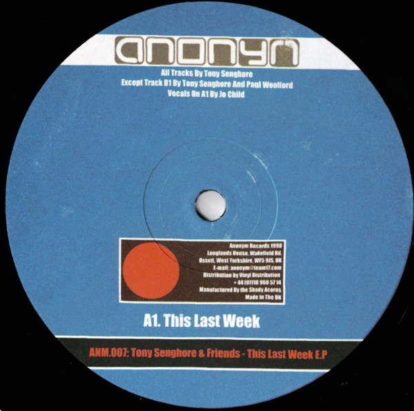 Tony Senghore & Friends - This Last Week E.P | Anonym (ANM.007)