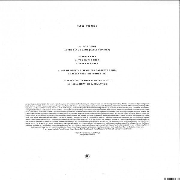 Joe Claussell - Raw Tones | Rekids (REKIDS 183) - main