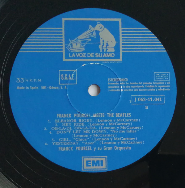 Franck Pourcel Et Son Grand Orchestre - Franck Pourcel Meets The Beatles | La Voz De Su Amo (1 J 062-11.041) - 2
