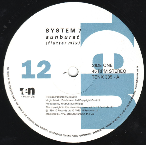 System 7 - Sunburst (Flutter Mix) | 10 Records (TENX 335) - 2 System 7 - Sunburst (Flutter Mix) | 10 Records (TENX 335) - 2