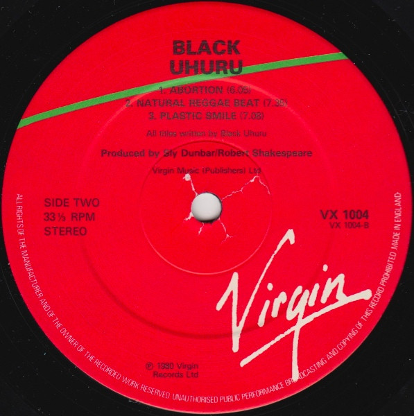 Black Uhuru - Black Uhuru | Virgin (VX 1004) - 4