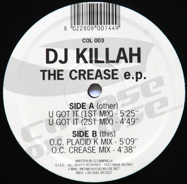DJ Killah - The Crease E.P. | Choose Or Lose Records (COL 003) - 3