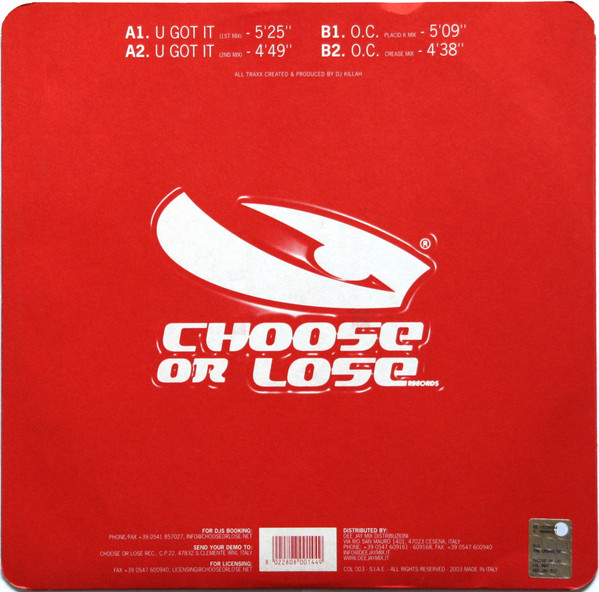 DJ Killah - The Crease E.P. | Choose Or Lose Records (COL 003) - 2