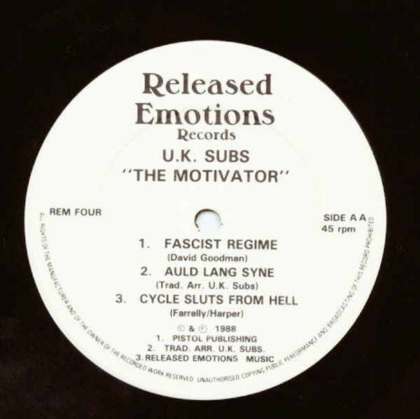 UK Subs - Motivator | Released Emotions Records (REM Four) - 4