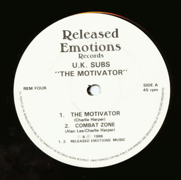 UK Subs - Motivator | Released Emotions Records (REM Four) - 3