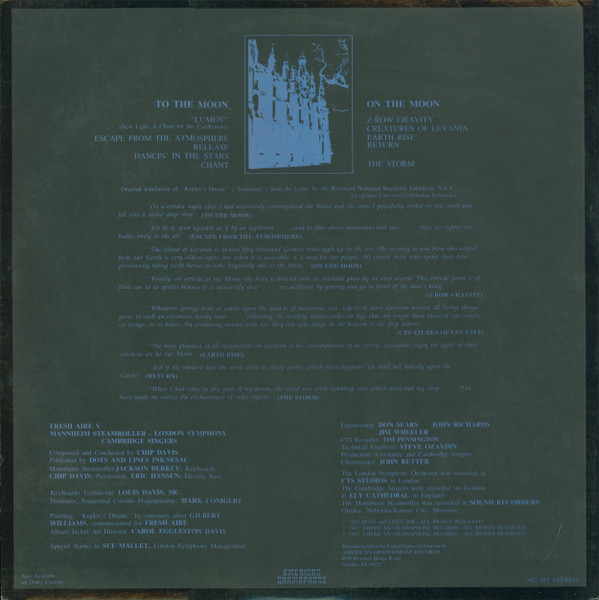 Mannheim Steamroller , The Cambridge Singers , London Symphony Orchestra - Fresh Aire V | American Gramaphone Records (AG-385) - 4