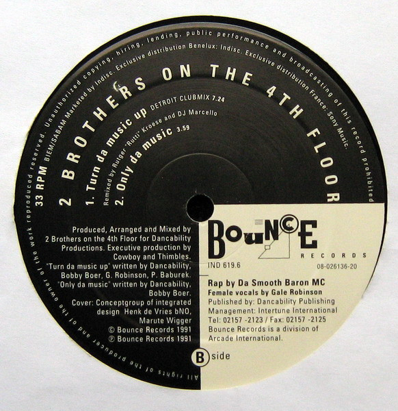 2 Brothers On The 4th Floor - Turn Da Music Up | Bounce Records (IND 619.6) - 4