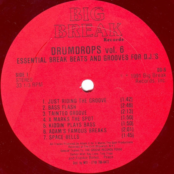 Adam X - Drumdrops Vol. 6 (Essential Break Beats & Grooves For D.J.'s) | Big Break (DD 6)