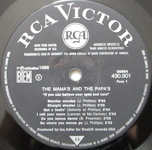 The Mamas & The Papas - If You Can Believe Your Eyes And Ears | RCA Victor (430.901) - 3