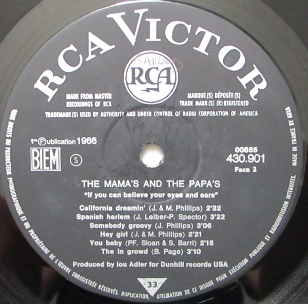 The Mamas & The Papas - If You Can Believe Your Eyes And Ears | RCA Victor (430.901) - 4