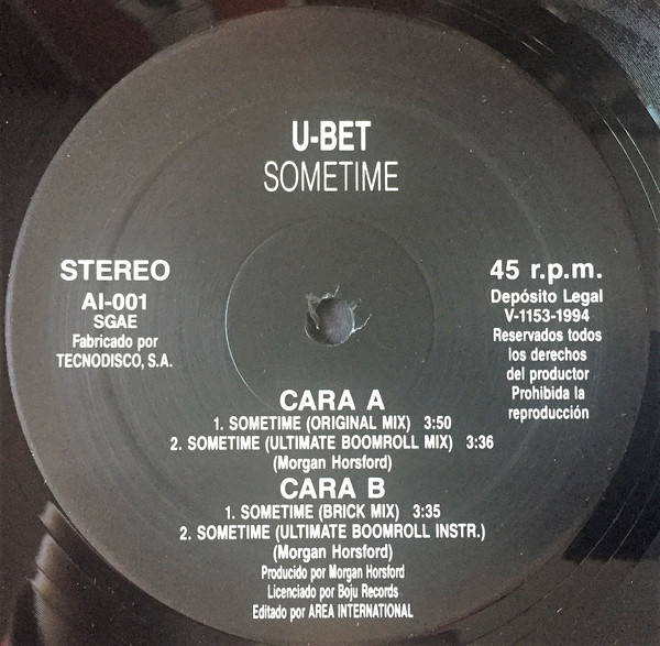U-Bet - Sometime | Area International (AI-001) - 4 U-Bet - Sometime | Area International (AI-001) - 4