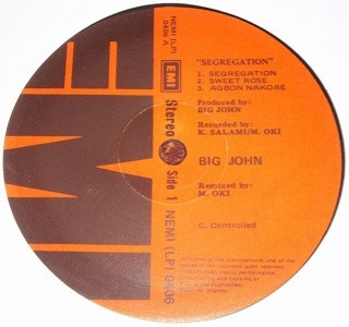 Big John Oaikhena - Segregation | EMI (NEMI (LP) 0406) - 2