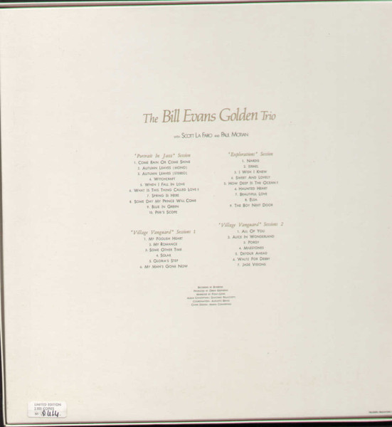 The Bill Evans Trio - The Bill Evans Golden Trio | Riverside Records (RIV 4000-4) - 2