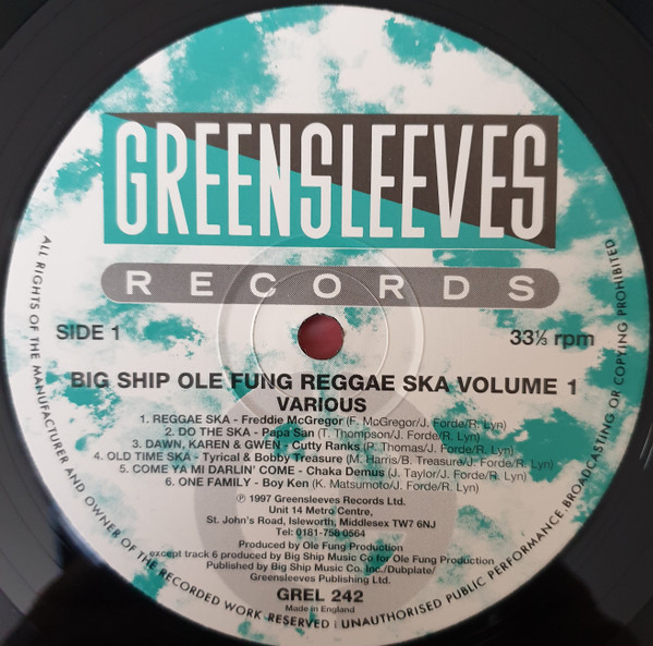 Various - Big Ship Ole Fung Reggae Ska Volume One | Greensleeves Records (GREL 242) - 3