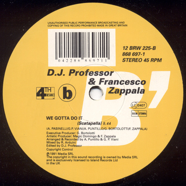 DJ Professor & Francesco Zappalà - We Gotta Do It | 4th & Broadway (12 BRW 225) - 3 DJ Professor & Francesco Zappalà - We Gotta Do It | 4th & Broadway (12 BRW 225) - 3