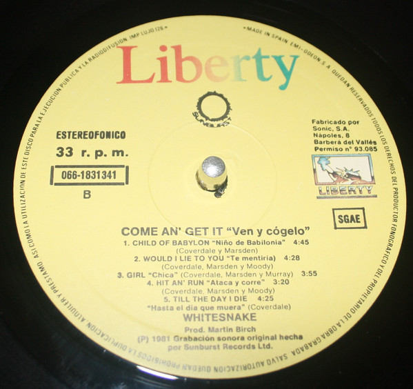 Whitesnake - Ven y Cogelo | Liberty (066 1831341) - 4