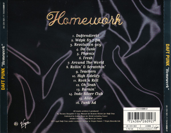 Daft Punk - Homework | Virgin (CDV 2821) - 2 Daft Punk - Homework | Virgin (CDV 2821) - 2