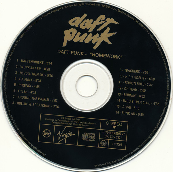 Daft Punk - Homework | Virgin (CDV 2821) - 3 Daft Punk - Homework | Virgin (CDV 2821) - 3