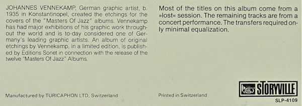 Johnny Hodges - Master Of Jazz | Storyville (SLP 4109) - 4 Johnny Hodges - Master Of Jazz | Storyville (SLP 4109) - 4