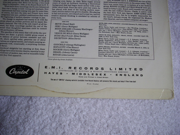 Miles Davis - Birth Of The Cool | Capitol Records (T762) - 4