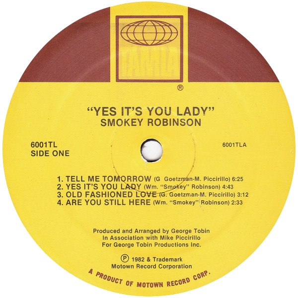Smokey Robinson - Yes It's You Lady | Tamla (6001TL) Smokey Robinson - Yes It's You Lady | Tamla (6001TL)