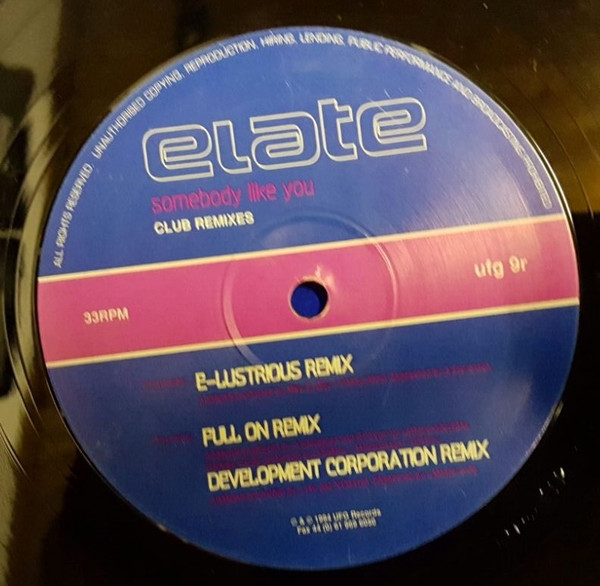 Elate - Somebody Like You (Club Remixes) | U.F.G (UFG 09r) - 3