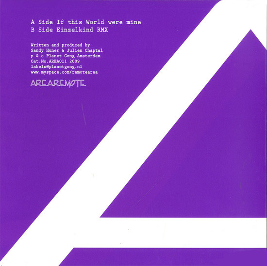 Sandy Huner Et Julien Chaptal - If This World Were Mine | Area Remote (AREA011) - 2