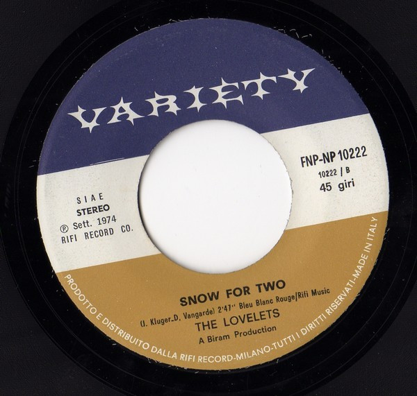 The Lovelets - Emmanuelle / Snow For Two | Variety (FNP-NP 10222) - 3