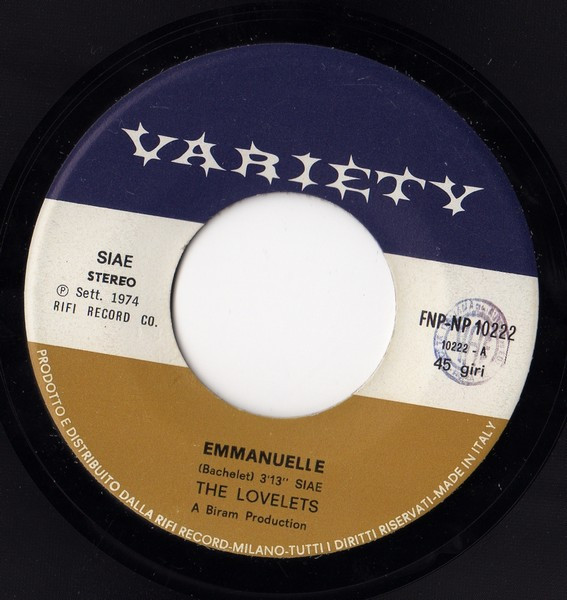 The Lovelets - Emmanuelle / Snow For Two | Variety (FNP-NP 10222) - 2