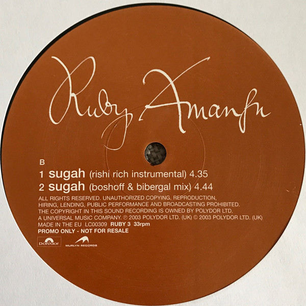 Ruby Amanfu - Sugah | Polydor (RUBY 3) - 3 Ruby Amanfu - Sugah | Polydor (RUBY 3) - 3