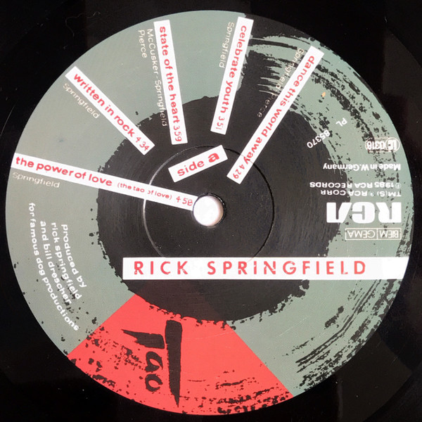 Rick Springfield - Tao | RCA (PL 85370) - 3