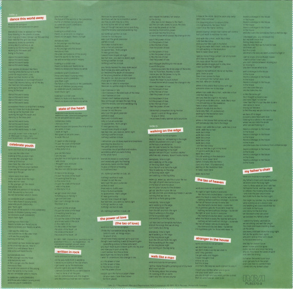 Rick Springfield - Tao | RCA (PL 85370) - 5