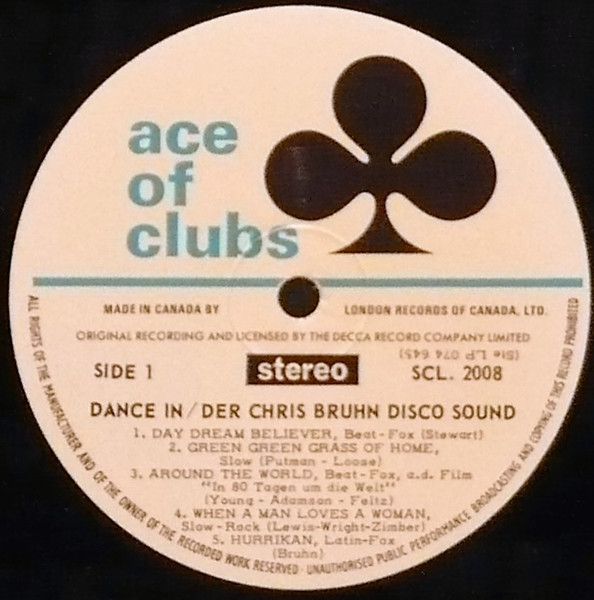 Der Chris Bruhn Disco Sound - Dance In | Ace Of Clubs (SCL 2008) - 2