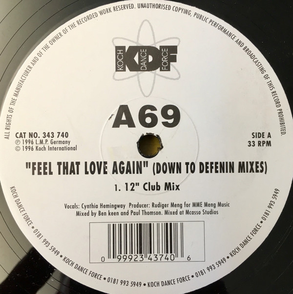 A69 - Feel That Love Again | Koch Dance Force (KDF) (343 740) - main A69 - Feel That Love Again | Koch Dance Force (KDF) (343 740) - main