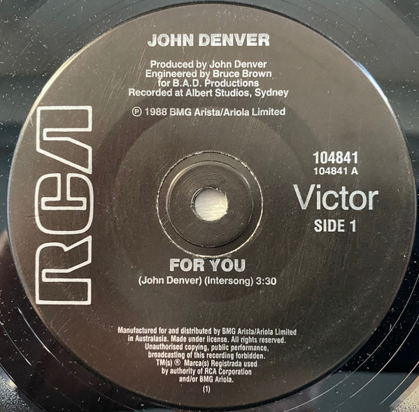John Denver - For You | RCA Victor (104841)
