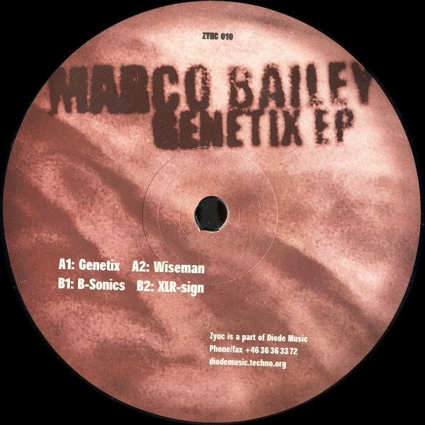 Marco Bailey - Genetix EP | Zync (ZYNC 010)