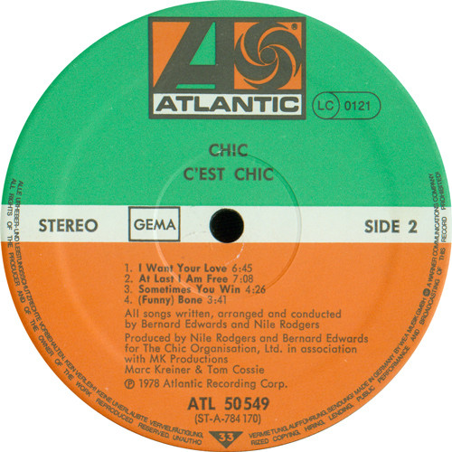 Chic - C'est Chic | Atlantic (ATL 50 549) - 4