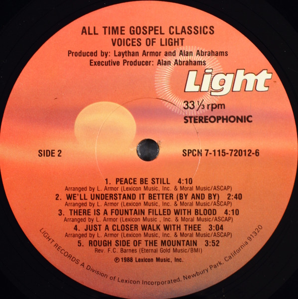 The Voices Of Light - All Time Gospel Classics Volume 1 | Light Records (SPCN 7-115-72012-6) - 4 The Voices Of Light - All Time Gospel Classics Volume 1 | Light Records (SPCN 7-115-72012-6) - 4