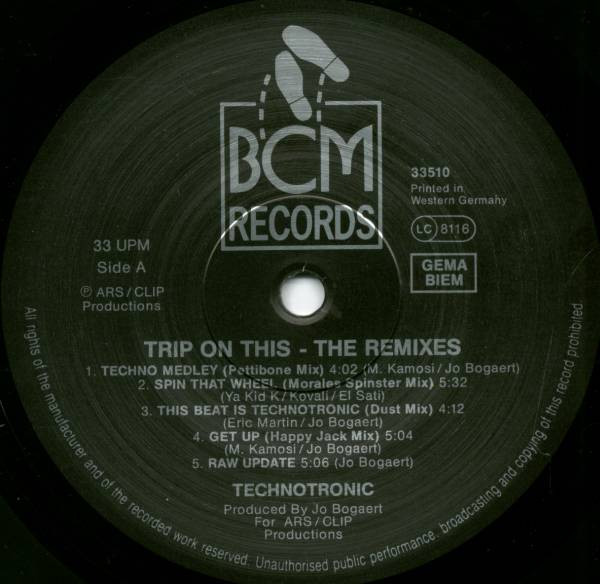 Technotronic - Trip On This (Remix Album) | BCM Records (BCM 33510) - 3