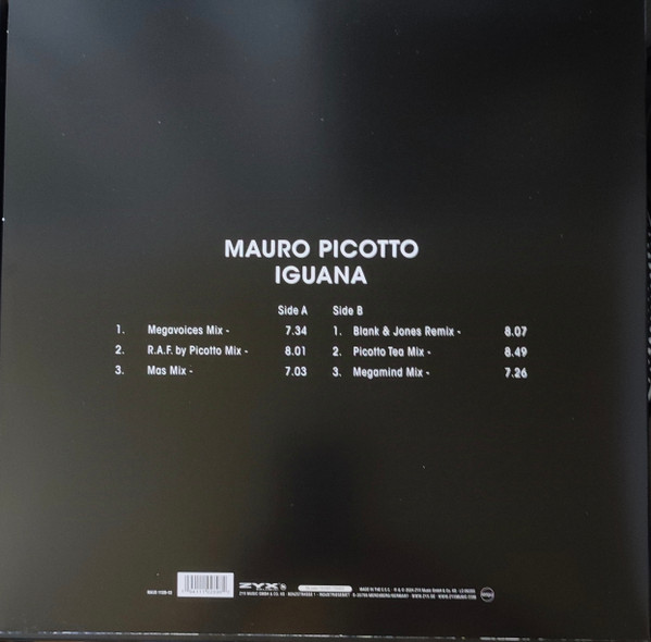 Mauro Picotto - Iguana | ZYX Music (MAXI 1128-12) - 2