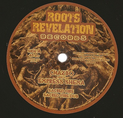 Chazbo Meets Empress Shema - Sacred Fire / Seal Of Salomon | Roots Revelation Records (RRR 10-001)