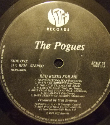 The Pogues - Red Roses For Me | Stiff Records (SEEZ 55) - 2 The Pogues - Red Roses For Me | Stiff Records (SEEZ 55) - 2