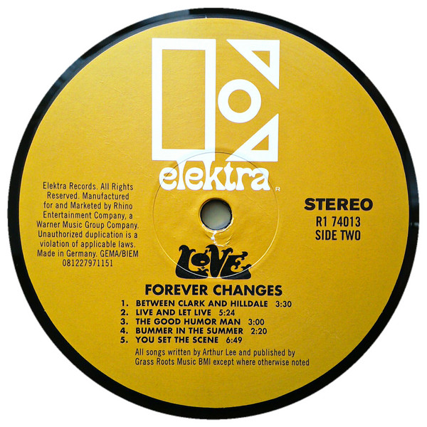 Love - Forever Changes | Elektra (R1 74013) - 2