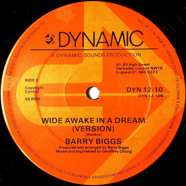 Barry Biggs - Wide Awake In A Dream | Dynamic Sounds (DYN 12-10) - 2