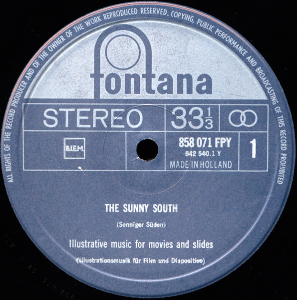 Theo Braun , Franz Stefan Pippal , Ernst Haflinger , Wiener Volksopernorchester - Illustrative Music For Movies And Slides / Illustrationsmusik Für Film Und Diapositive | Fontana (858 071 FPY) - 3